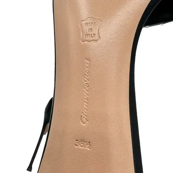 Gianvito Rossi Bijoux Crystal Puffy Nappa Black 105mm Sandals Size 8.5 - Picture 11 of 13